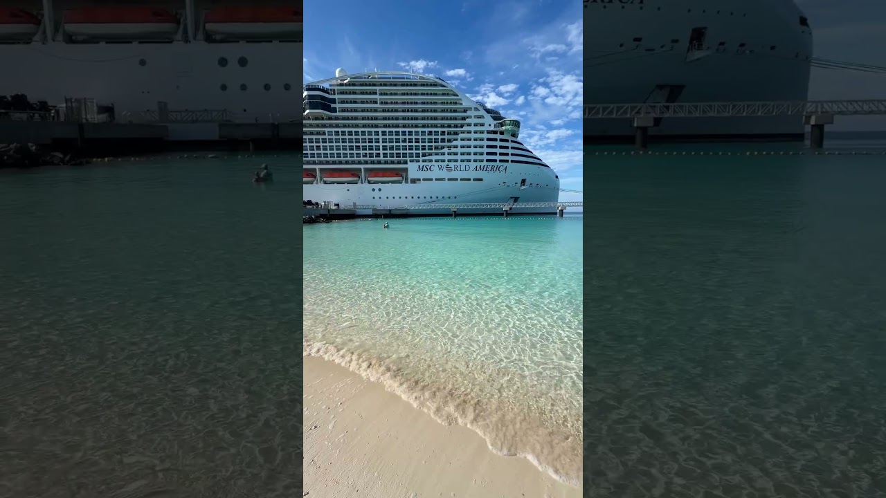 Last day of cruise with MSC World America, we stopped at Ocean Cay 🛳️🏝️💦 #msccruises