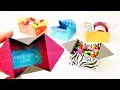 Süße Origami Box zum Aufklappen | Tolle Aufbewahrungskiste einfach falten | Geschenk Idee Nachricht