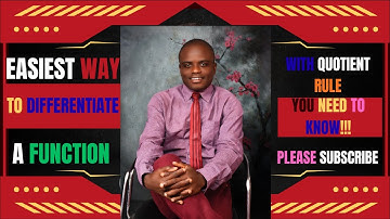 Mathematics: Differentiation of a function with the use of Quotient Rule( Part 1)(SS3)