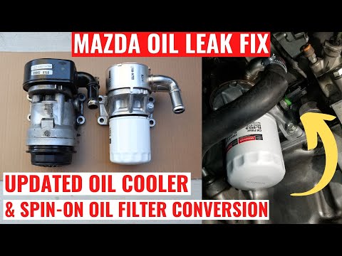 How to Fix Mazda Oil Leak | Updated Oil Cooler & Spin On Filter Conversion Install on Mazdaspeed 3