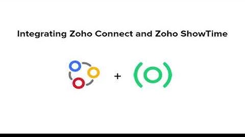 Integrating Zoho Connect and Zoho ShowTime