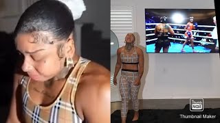 Chrisean Rock Breakdown Cries After Her Sister Tesehki Loss To Big Lex In Their Boxing Match