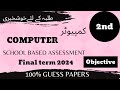 Class 2 computer assessment paper annual term 2024  3rd term class 2