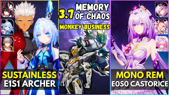 E1S1 Archer & E0S0 Castorice | Memory Of Chaos Floor 12 | Honkai Star Rail 3.7 | 0 Cycle