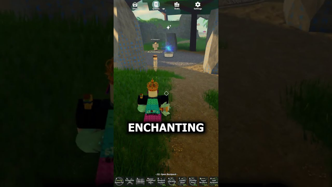 Here S How To Enchant Your Pan In Roblox Prospecting Shorts