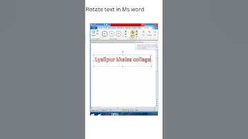 how to rotate text in Ms word #shortsfeed
