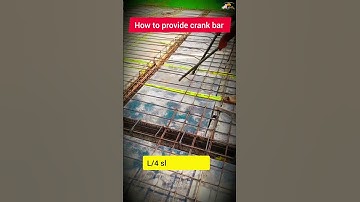 How to provide crank reinforcement bar in slab reinforcement work, slab casting