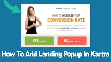 How To Add  A Landing Popup In Kartra?