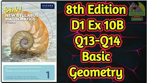 Q13-Q14 || Ex 10-B || D1-8th edition || Basic Geometry || In Urdu/Hindi