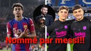 Messi nomme 4 vainqueurs potentiels du ballon -un joue pour le barça