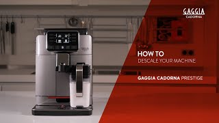 HOW TO DESCALE YOUR GAGGIA CADORNA PRESTIGE