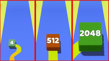 Cube 2048 Runner 3D Merge Game - Gameplay Walkthrough