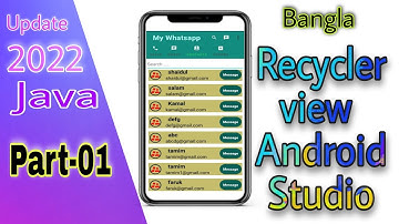 Part-01 | Recyclerview in java Android studio 2022 | Dot Pencil