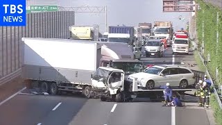 東関道でトラック２台衝突 運転手が軽傷 千葉市