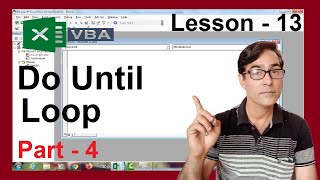 Do Until Loop in excel VBA | EXCEL VBA lesson - 13 | Excel VBA tutorial for beginners