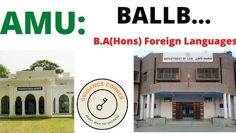 BALLB & B.A(Hons) Foreign Languages (AMU) .....