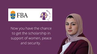 The first FBA scholarship holder in Palestine Fatmeh Hammad