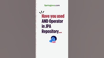 How to Use AND Operator in JPA Repository | JPA Query Tutorial in 60 Seconds #shorts