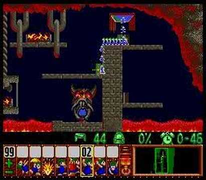 Lemmings - Mayhem Level 24 Solution