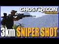 THE LONGEST SNIPER SHOT EVER - Ghost Recon Wildlands - 3km Sniper Shot