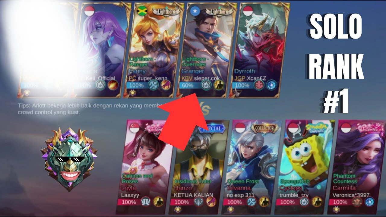 Pakai Hero Auto Win Saat Solo Rank Tapi Ketemu User Granger Yang Sedikit Pintar - Mobile Legend