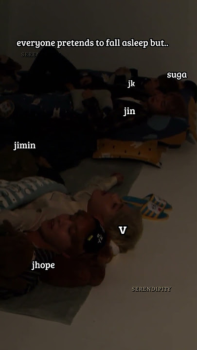 while everyone is pretending to sleep and their is kim taehyung's ...😂