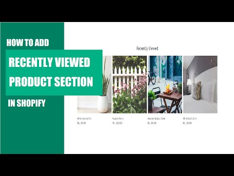 How to add recently viewed products in Shopify - YouTube