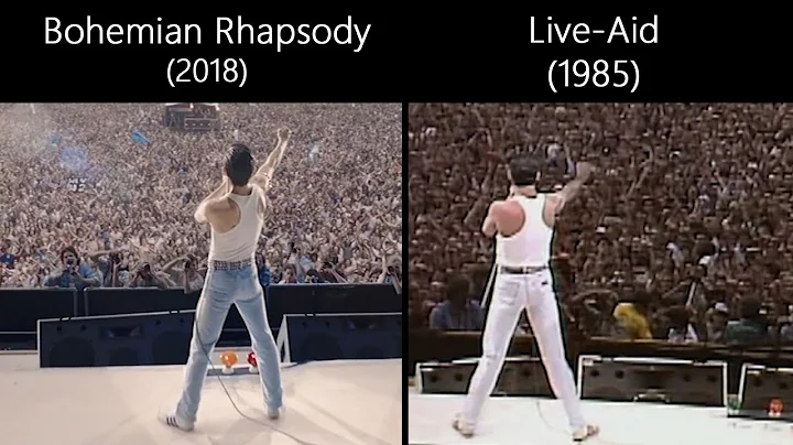 Bohemian Rhapsody (2018) - Radio Gaga [Live Aid] Side by Side Comparison