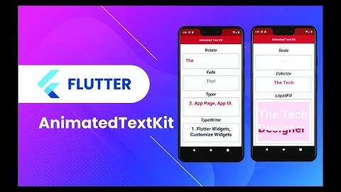 Flutter Animation Widget | 24 | AnimatedTextKit | Padding, Color, Column, Text, Border | Speed Code
