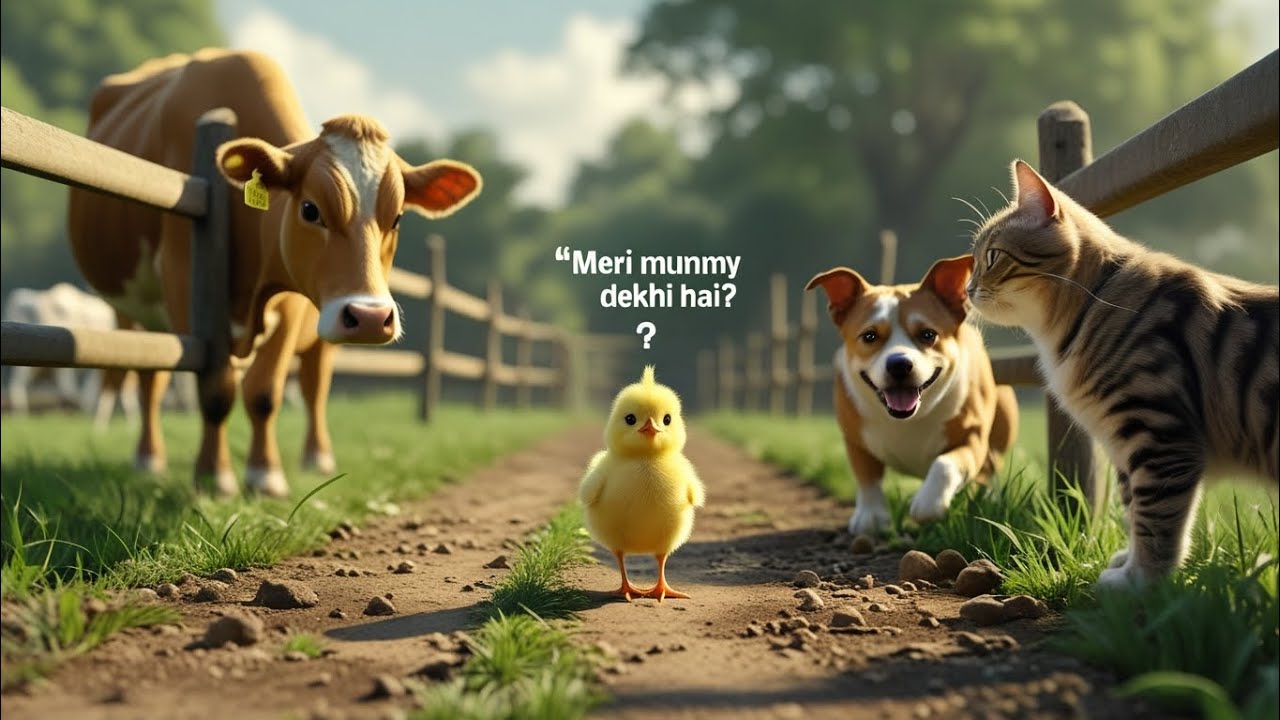 Chick 🐥 lost her mother chicken | ai videos| hindi stories | cartoon