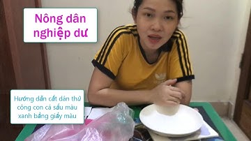 Nông dân nghiệp dư | Hướng dẫn cắt dán thủ công con cá sấu màu xanh bằng giấy màu