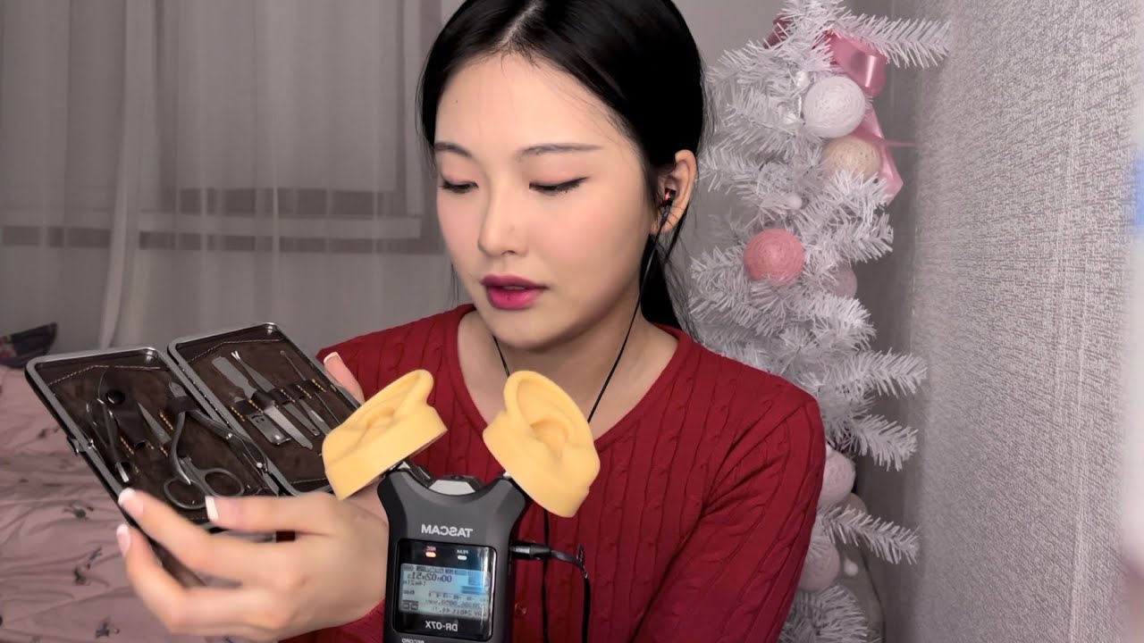 ASMR 귀청소/ 귀 마사지/ ear cleaning asmr/ tascam asmr/ 타스캠