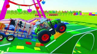 TRANSPORT OF COLOR TRACTOR AND COW BY MAN TRUCK - FARMING SIMULATOR 22 by PONIJAN FARM 237 views 2 weeks ago 11 minutes, 11 seconds