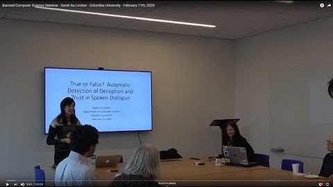 Barnard Computer Science Seminar - Sarah Ita Levitan - Columbia University - February 11, 2020