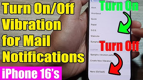 📩 📳 iPhone 16/16 Pro Max: How to Turn On/Off Vibration for Mail Notifications