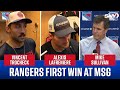 Vincent Trocheck, Gabe Perreault, Alexis Lafreniere and Mike Sullivan on Rangers' first win at MSG