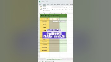 How to Calculate the Total Number of Days in a Month in Excel 👍⌛🔥 | #spreadsheet #shorts