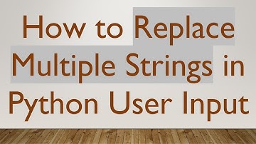 How to Replace Multiple Strings in Python User Input
