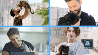 Ultimate compilation of cats with handsome guys by Alvi cat channel 1,133 views 11 months ago 1 minute, 30 seconds