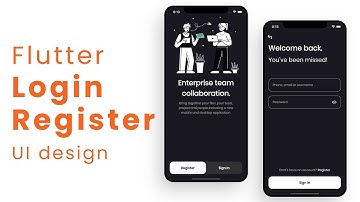 Login & Register Page Ui Design Tutorial Flutter | Speed Code
