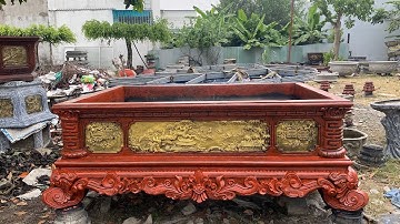 Chậu chữ Nhật xi măng Kt 2.15m x 1.5m to nhất ở Bình Dương, Hồ Chí Minh 0944353629 #chauchunhat