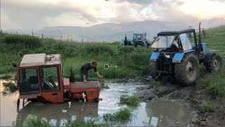 Tractor Belarus, T-40 and T-25 Tractor in the swamp water | Tuning What is Better?
