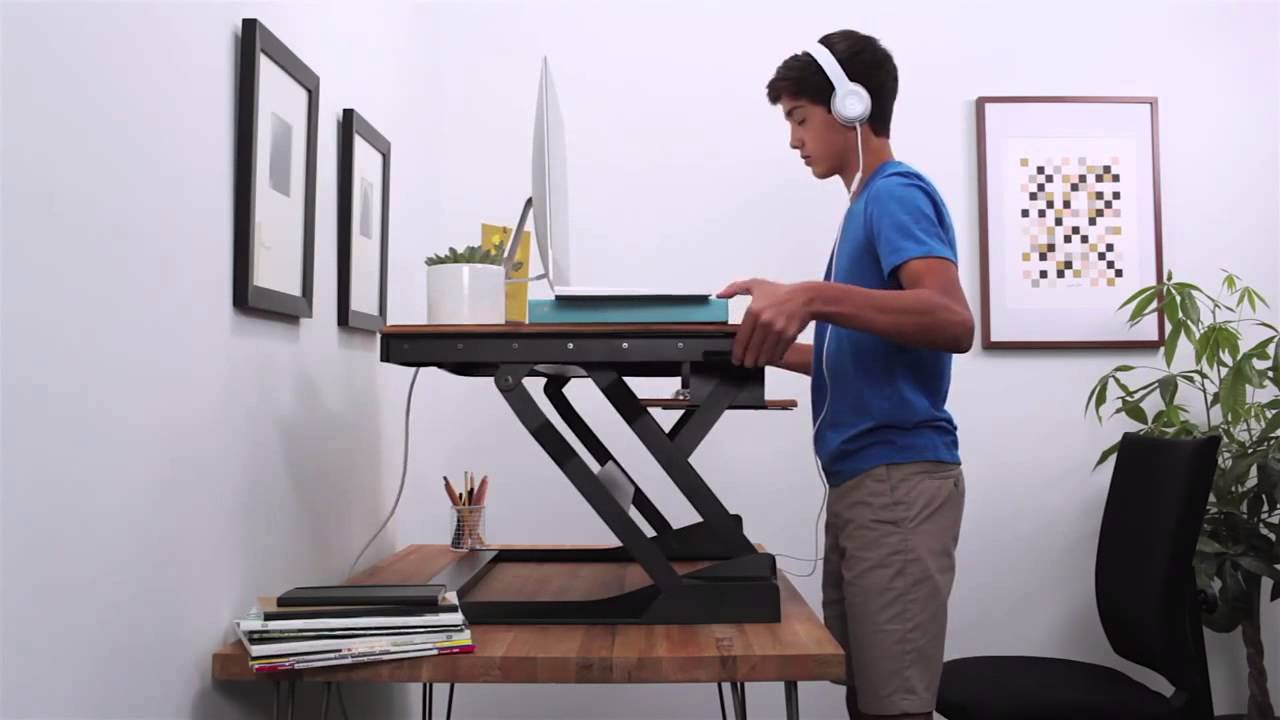 Lift35 Sit Stand Desktop Workstation Youtube