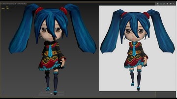 Anime Character Time Lapse Part 6: Saving / Cleaning and Applying Textures in 3Ds Max 2017