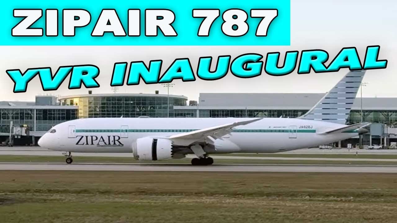 ZIP Air Japan 787 Inaugural YVR Airport LIVE with Henry Tenby