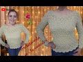 Tutorial Blusa Hojitas Parte #1💄💋 crocheteando con la comadre