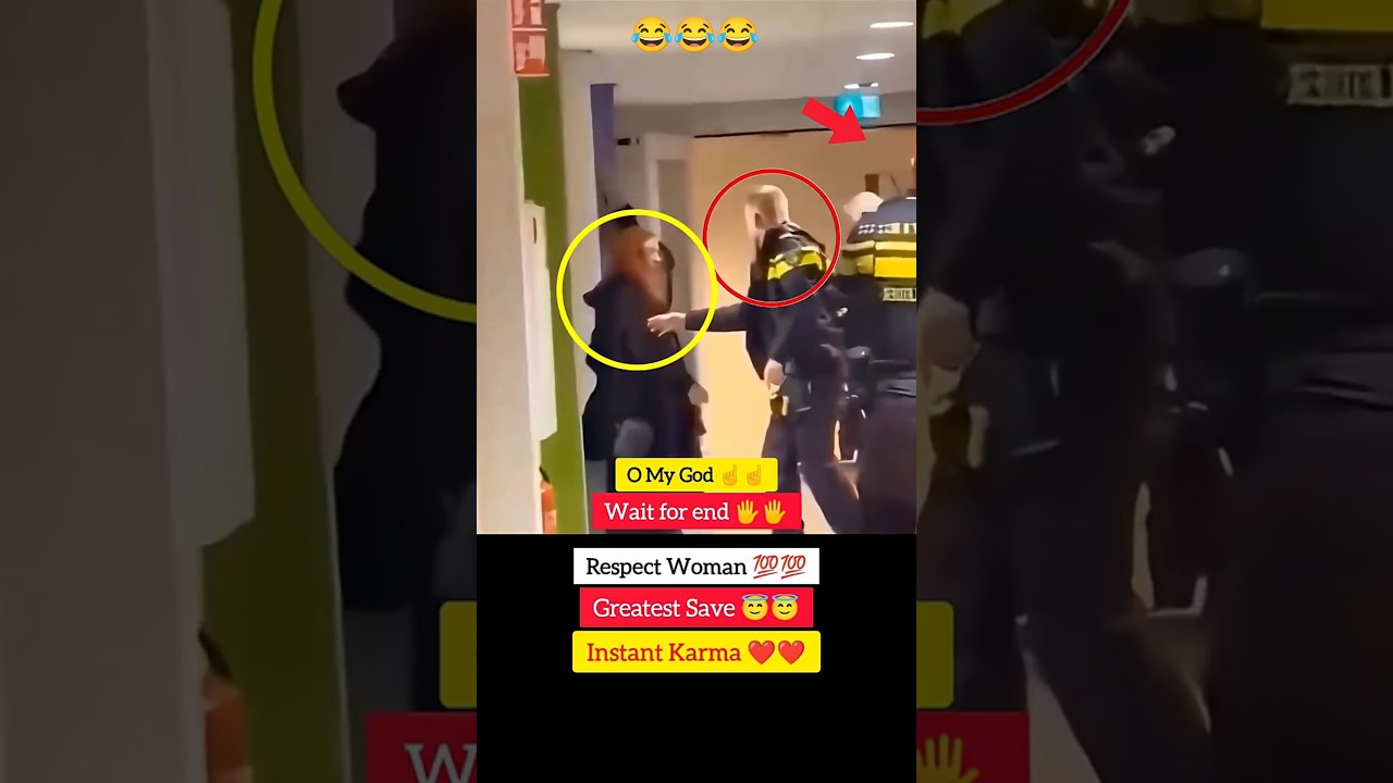 Respect Women 🥰😍 Greatest Save 😇😇 Instant Karma 🤣👌❤️ #shorts #viral #viralvideo #viralshorts #video