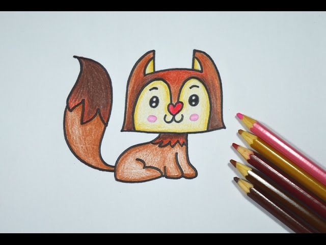 COMO DESENHAR RAPOSA KAWAII PASSO A PASSO – Desenhos fáceis kawaii. 