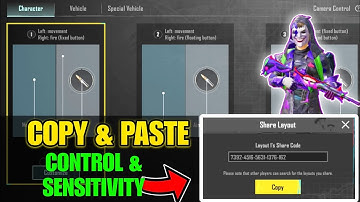 How To Copy Paste Controls Layout And Sensitivity Code In Bgmi | All Code Copy Paste Tutorial