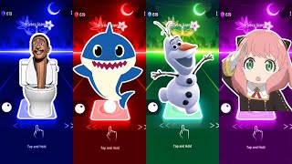 SKIBIDI TOILET vs BABY SHARK FROZEN OLOF vs SPY FAMILY ANYA TOCA TOCA